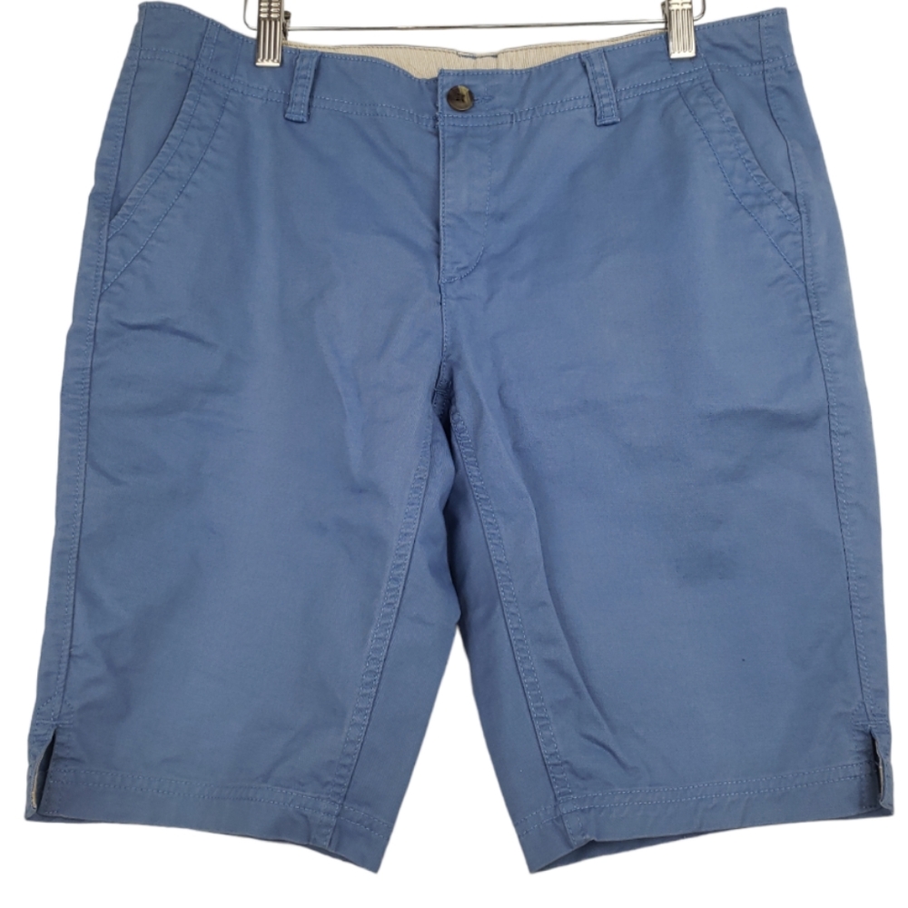 The North Face Women's Short Flat Front Size 12 Blue Hiking Camping
